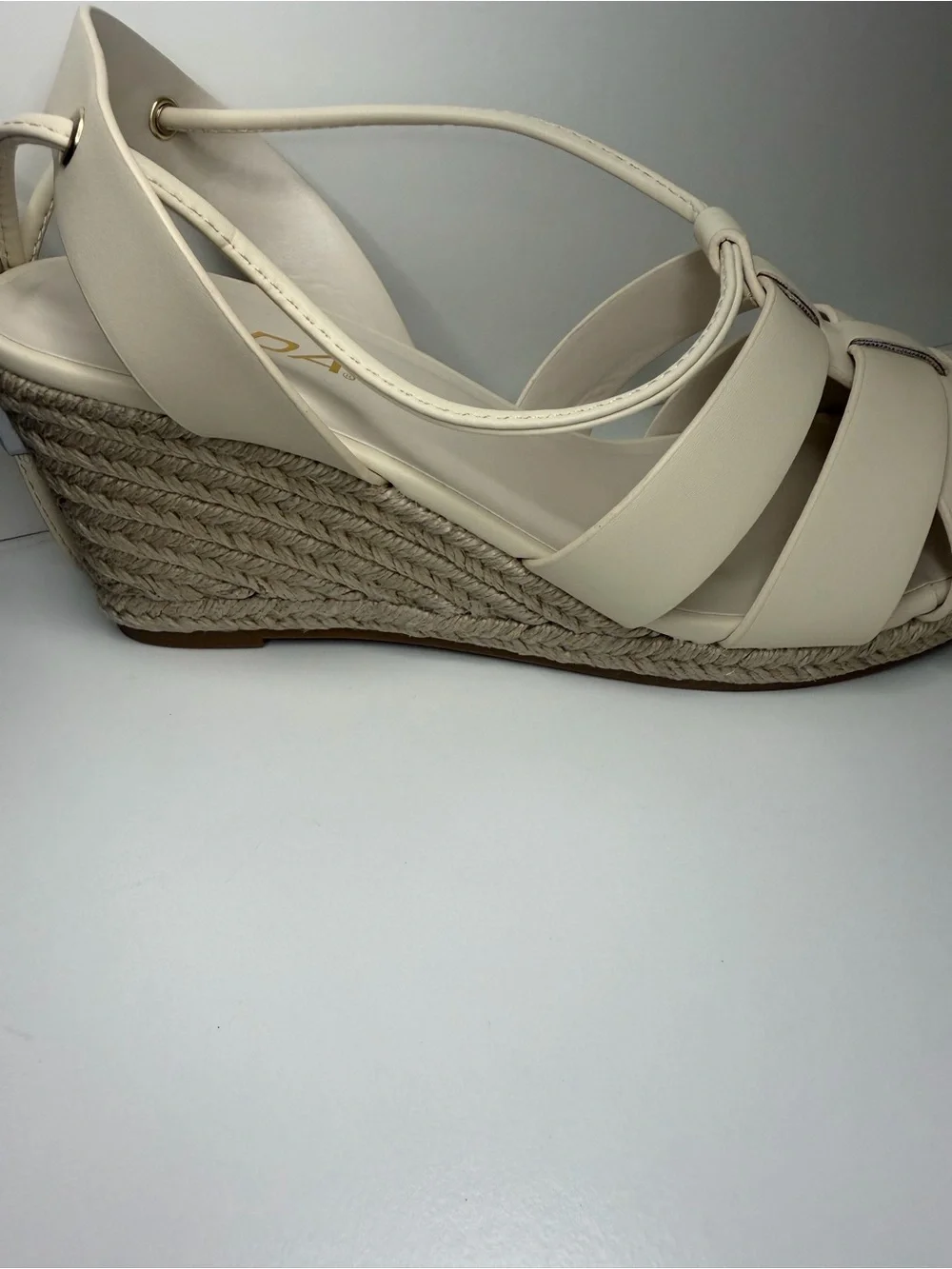 Women’s Cream Espadrille Wedge Sandals